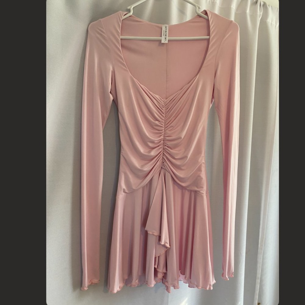 Lucy in the Sky - Giva Ruched Sweetheart Neck in Pink